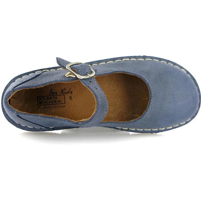 Leather Mary Jane Shoe, Blue - Mary Janes - 5