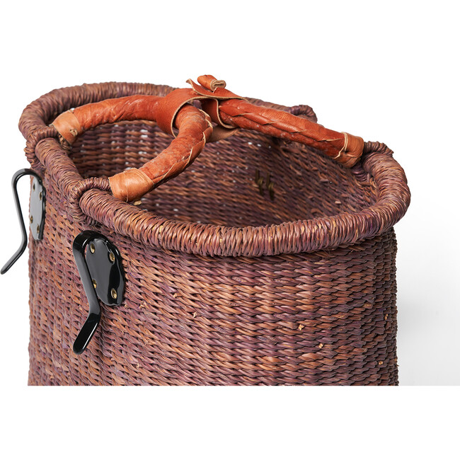 Bolga Rear Bike Basket, Aubergine - Other Accessories - 4
