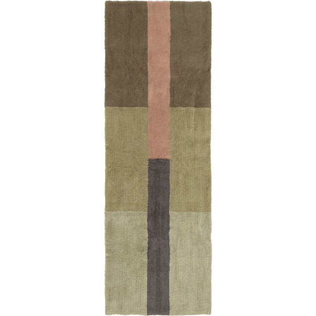 Wool Runner Rug Chroma, Dusty Pink