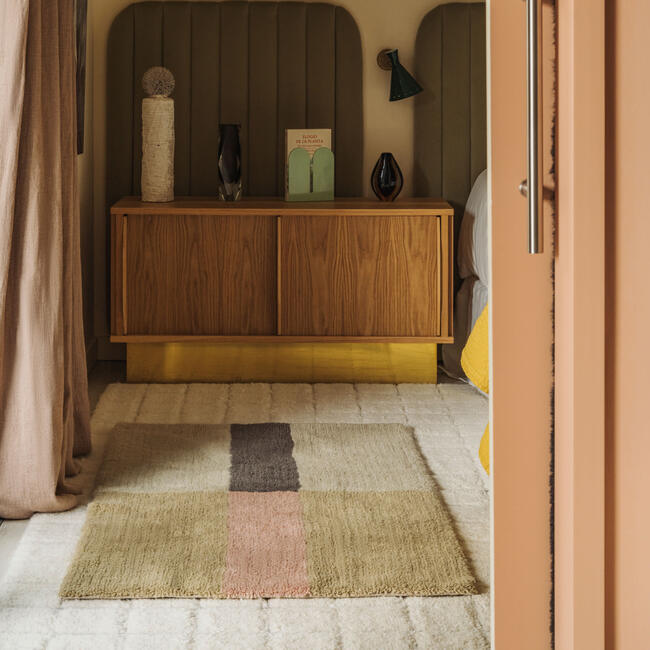 Wool Rug Chroma, Dusty Pink
