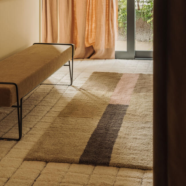 Wool Runner Rug Chroma, Dusty Pink