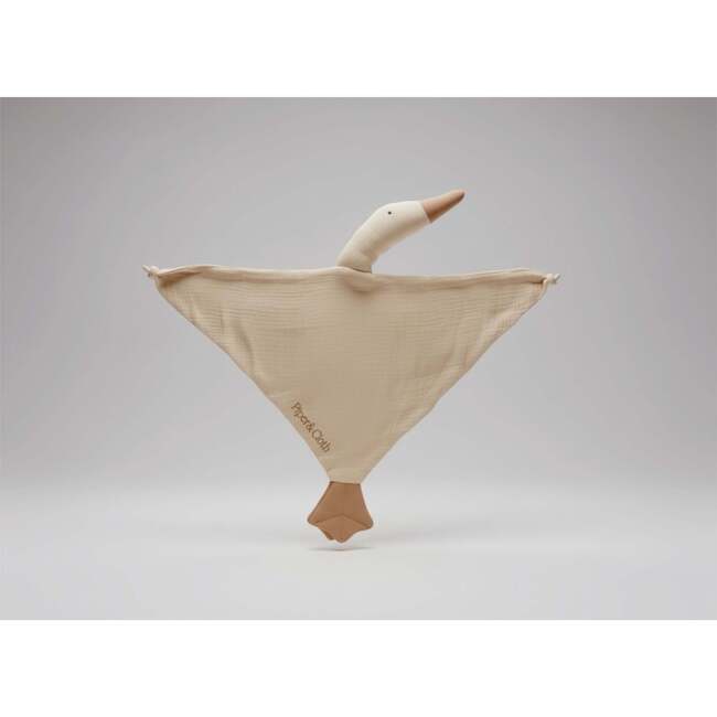 Goose Lovey Security Blanket, Organic Cotton Sand Dune - Plush - 3