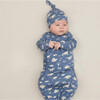Organic Kimono Infant Sleep Gown, Dino - Nightgowns - 1 - thumbnail