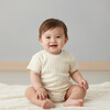 Organic Short Sleeve Bubble Romper, Dotty Gingham - Rompers - 1 - thumbnail