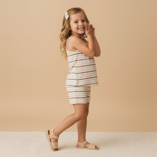 Organic Tank Top & Shorts Set, Terra Stripes