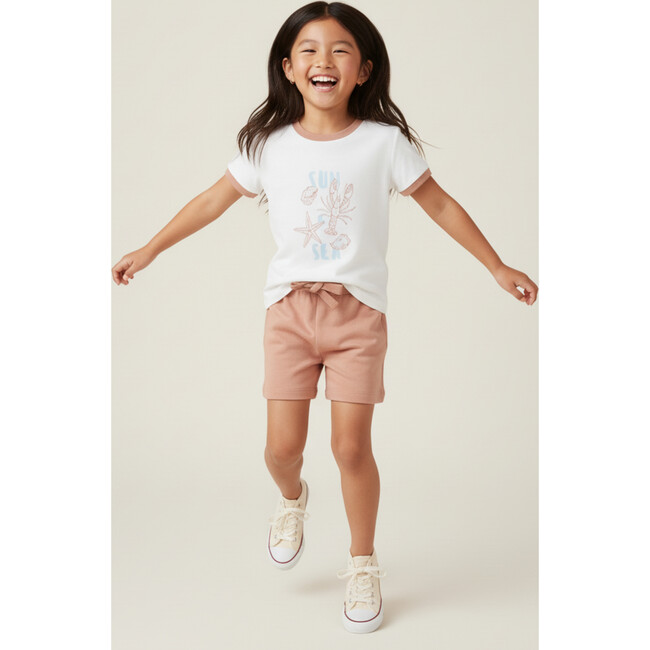 Organic Graphic Tee & Shorts Set, Beach Day