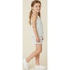 Organic Tank Top & Shorts Set, Fog Stripes - Mixed Apparel Set - 2 - thumbnail