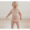 Organic Lace Collar Onesie & Tights Set, Blush - Rompers - 2