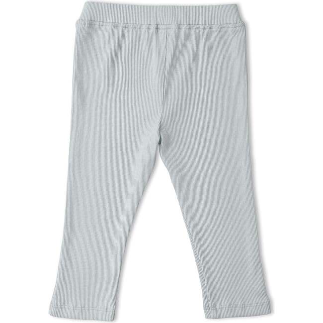 Organic Lace Collar Onesie & Tights Set, Fog - Rompers - 4