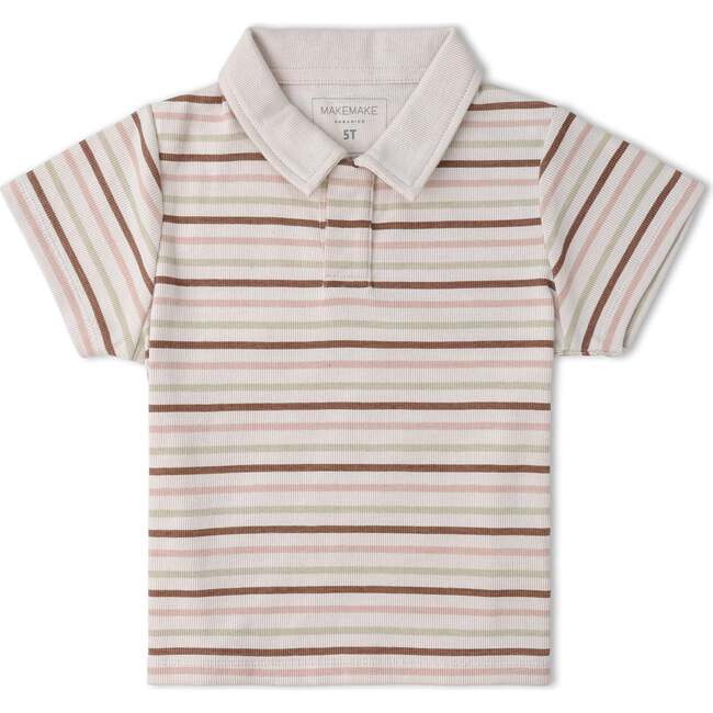 Organic Collar Tee & Shorts Set, Terra Stripes - Mixed Apparel Set - 4