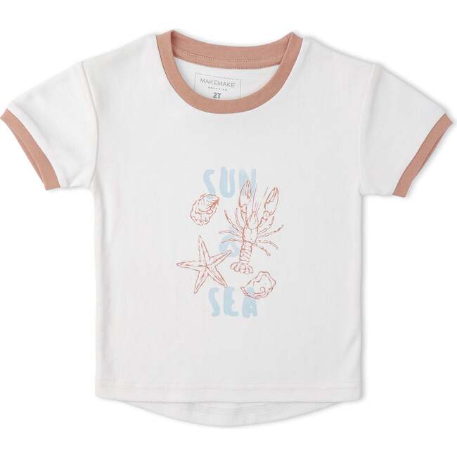 Organic Graphic Tee & Shorts Set, Beach Day - Mixed Apparel Set - 3