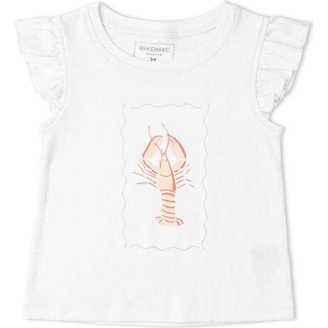 Organic Sleeveless Flutter Top & Shorts Set, Lobster - Mixed Apparel Set - 4