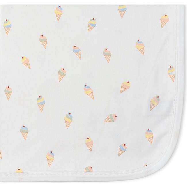Organic Swaddle Blanket & Hat Set, Ice Cream - Swaddles - 3