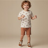 Organic Tee & Shorts Set, Horses - Mixed Apparel Set - 1 - thumbnail