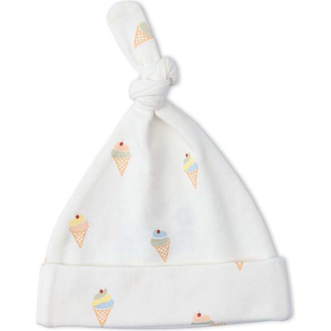 Organic Swaddle Blanket & Hat Set, Ice Cream - Swaddles - 5
