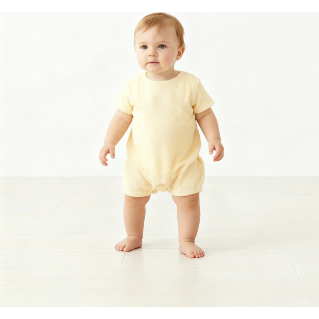 Organic Short Romper, Butter Yellow