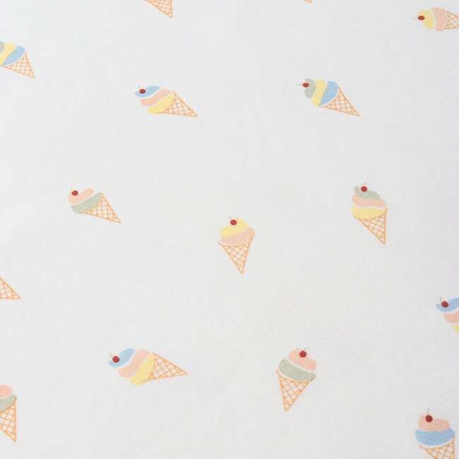 Organic Swaddle Blanket & Hat Set, Ice Cream - Swaddles - 6
