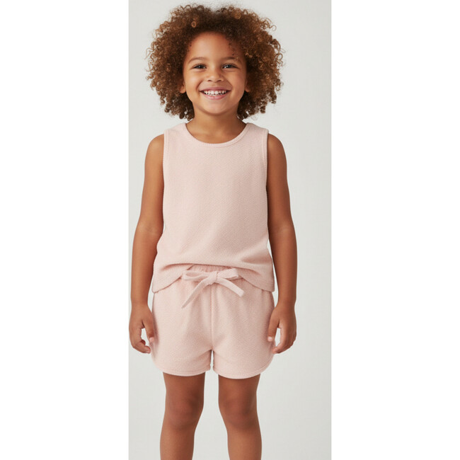 Organic Sleeveless Tee & Shorts Set, Blush