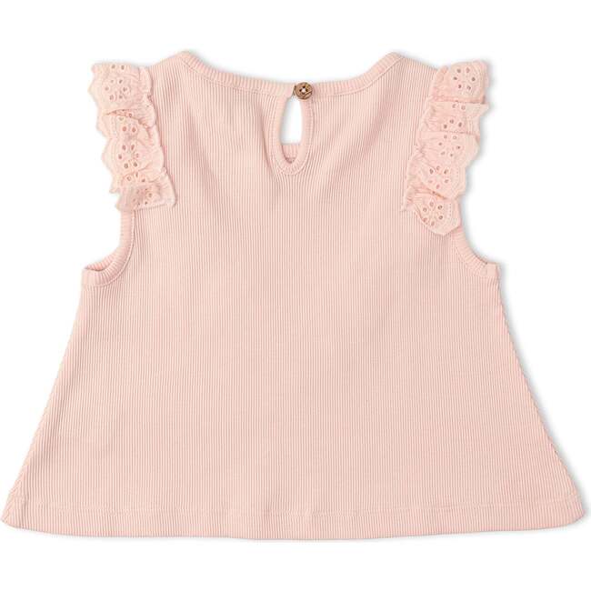 Organic Ruffle Top & Shorts Set, Blush - Mixed Apparel Set - 3