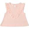 Organic Ruffle Top & Shorts Set, Blush - Mixed Apparel Set - 5 - thumbnail