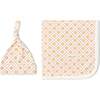 Organic Swaddle Blanket & Hat Set, Pop Floral - Swaddles - 1 - thumbnail