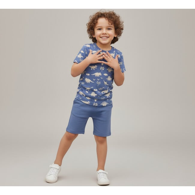 Organic Tee & Shorts Set, Dino - Mixed Apparel Set - 3