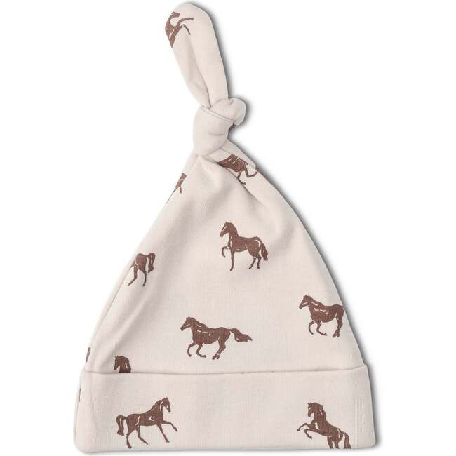 Organic Swaddle Blanket & Hat Set, Horses - Swaddles - 5