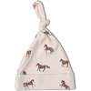 Organic Swaddle Blanket & Hat Set, Horses - Swaddles - 5 - thumbnail