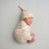 Organic Swaddle Blanket & Hat Set, Pop Floral - Swaddles - 2 - thumbnail