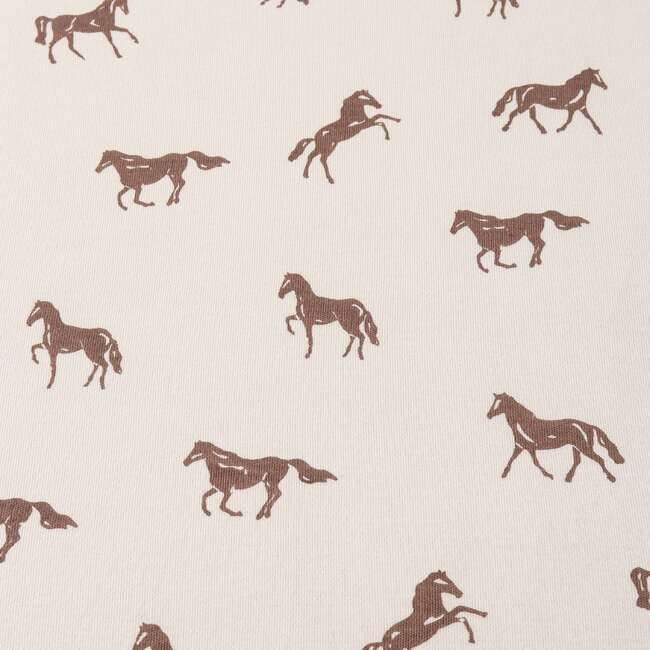 Organic Swaddle Blanket & Hat Set, Horses - Swaddles - 6