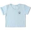 Organic Terry Tee & Shorts Set, Light Blue - Mixed Apparel Set - 3 - thumbnail