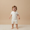 Organic Short Zip Romper, Ice Cream - Rompers - 1 - thumbnail