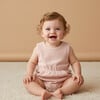 Organic Clinch Romper, Blush - Rompers - 2 - thumbnail