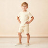 Organic Terry Tee & Shorts Set, Butter Yellow - Mixed Apparel Set - 1 - thumbnail