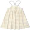 Organic Tie-Back Strap Dress, Dotty Gingham - Dresses - 1 - thumbnail