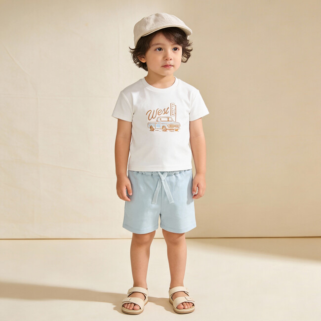 Organic Graphic Tee & Shorts Set, Wild West
