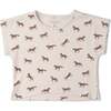 Organic Drop Shoulder Tee & Shorts Set, Horses - Mixed Apparel Set - 3 - thumbnail