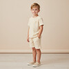 Organic Terry Tee & Shorts Set, Butter Yellow - Mixed Apparel Set - 2