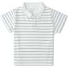 Organic Collar Tee & Shorts Set, Fog Stripes - Mixed Apparel Set - 3