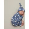 Organic Swaddle Blanket & Hat Set, Dino - Swaddles - 2 - thumbnail