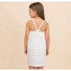 Organic Tie-Back Strap Dress, Fog Stripes - Dresses - 2