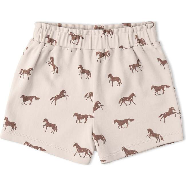 Organic Drop Shoulder Tee & Shorts Set, Horses - Mixed Apparel Set - 4