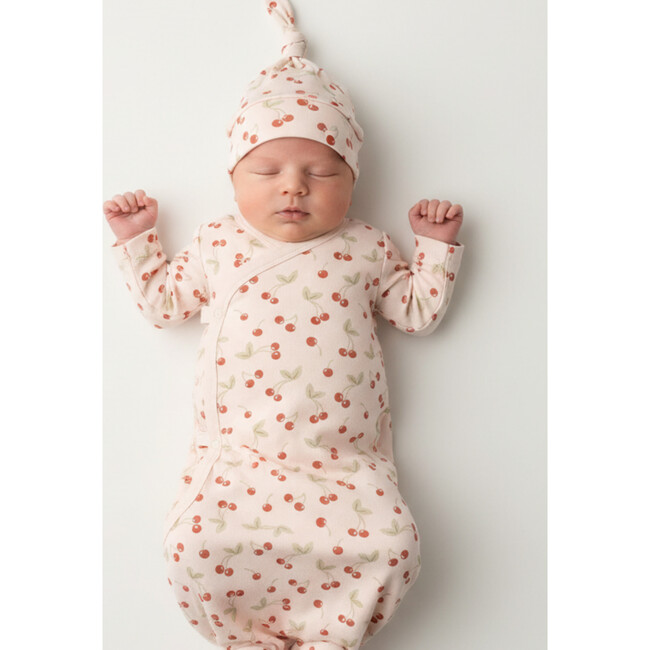 Organic Kimono Infant Sleep Gown, Cherry