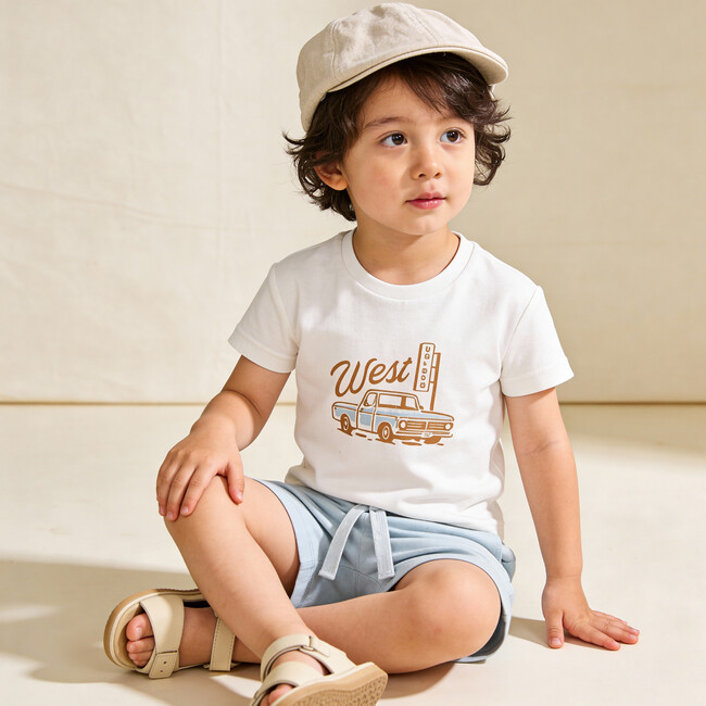 Organic Graphic Tee & Shorts Set, Wild West