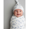 Organic Swaddle Blanket & Hat Set, Coastal - Swaddles - 2