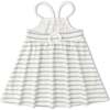 Organic Tie-Back Strap Dress, Fog Stripes - Dresses - 3
