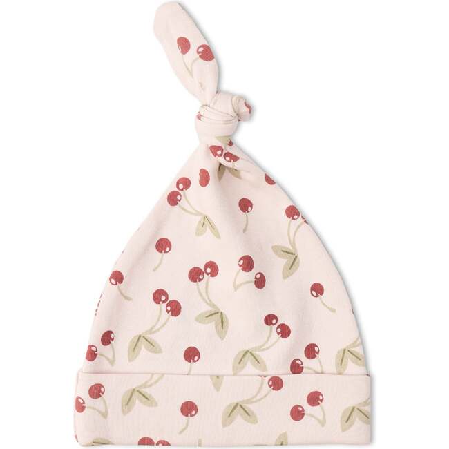 Organic Swaddle Blanket & Hat Set, Cherry - Swaddles - 4