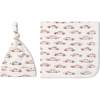 Organic Swaddle Blanket & Hat Set, Cars - Swaddles - 1 - thumbnail