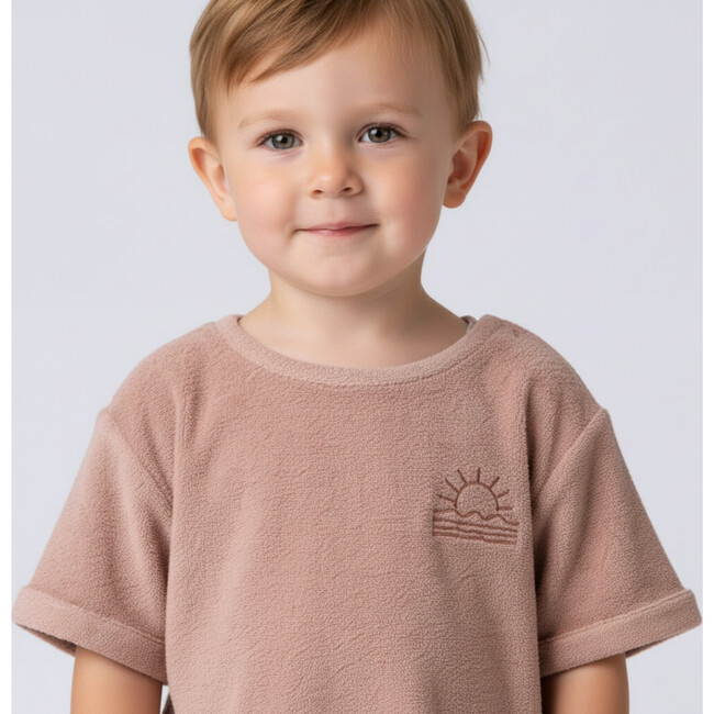 Organic Terry Tee & Shorts Set, Clay - Mixed Apparel Set - 3