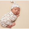Organic Swaddle Blanket & Hat Set, Cars - Swaddles - 2